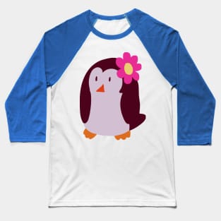 Flower Penguin Baseball T-Shirt